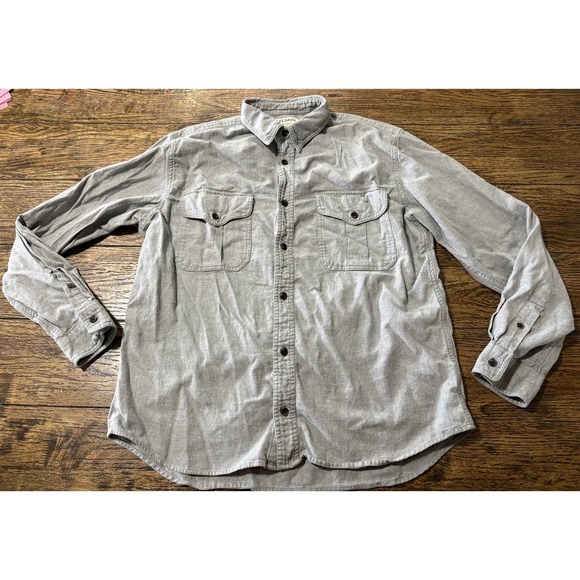 Filson Other - Filson Lightweight Alaskan Guide Shirt Mens L Grey Flannel Work Pockets